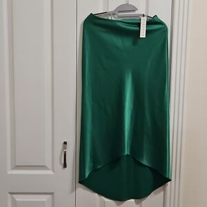 NWT Alice + Olivia High Low Green Skirt Sz 6